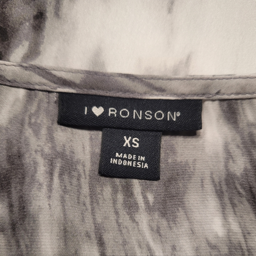 I Heart Ronson Gray and Black Tie-Dye Sleeveless Tank Top Size XL - Picture 4 of 5